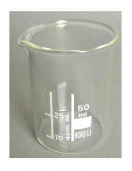 Becherglas Borosilikatglas 3 3 niedrige Form 50 ml mit Teilung und Ausguss